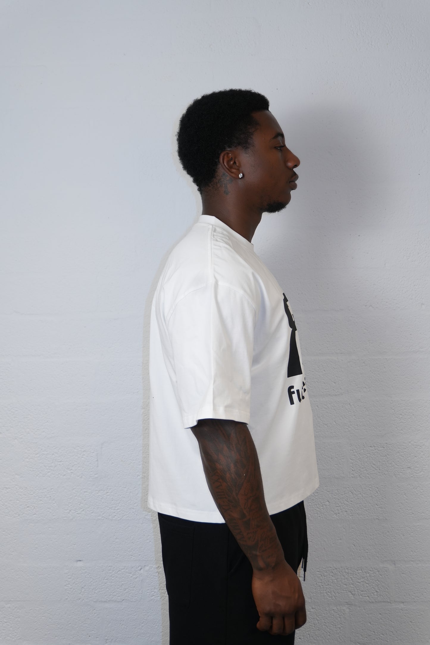 FS Logo Crop Tee White