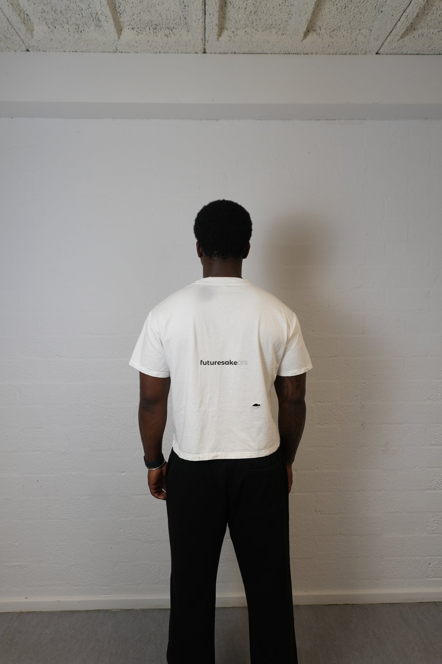 "LEFT HOME TO FEED HOME " Distressed Tee